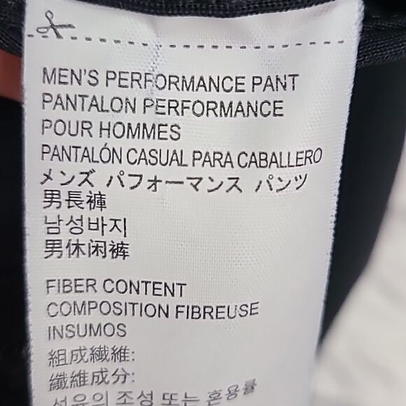 Kirkland Signature Men’s Performance Pant 40x30 Tech Stretch Zip Pockets Black - Picture 8 of 9